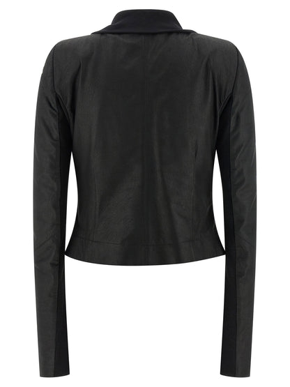Rick Owens Scarf Biker Jacket Black