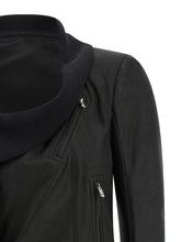 Rick Owens Scarf Biker Jacket Black