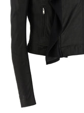 Rick Owens Scarf Biker Jacket Black