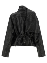 Rick Owens Cropped Scarf Flight Jacket Black