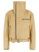 Rick Owens Biker Jumbo Stooges Jacket Beige
