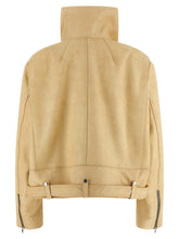 Rick Owens Biker Jumbo Stooges Jacket Beige