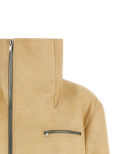 Rick Owens Biker Jumbo Stooges Jacket Beige
