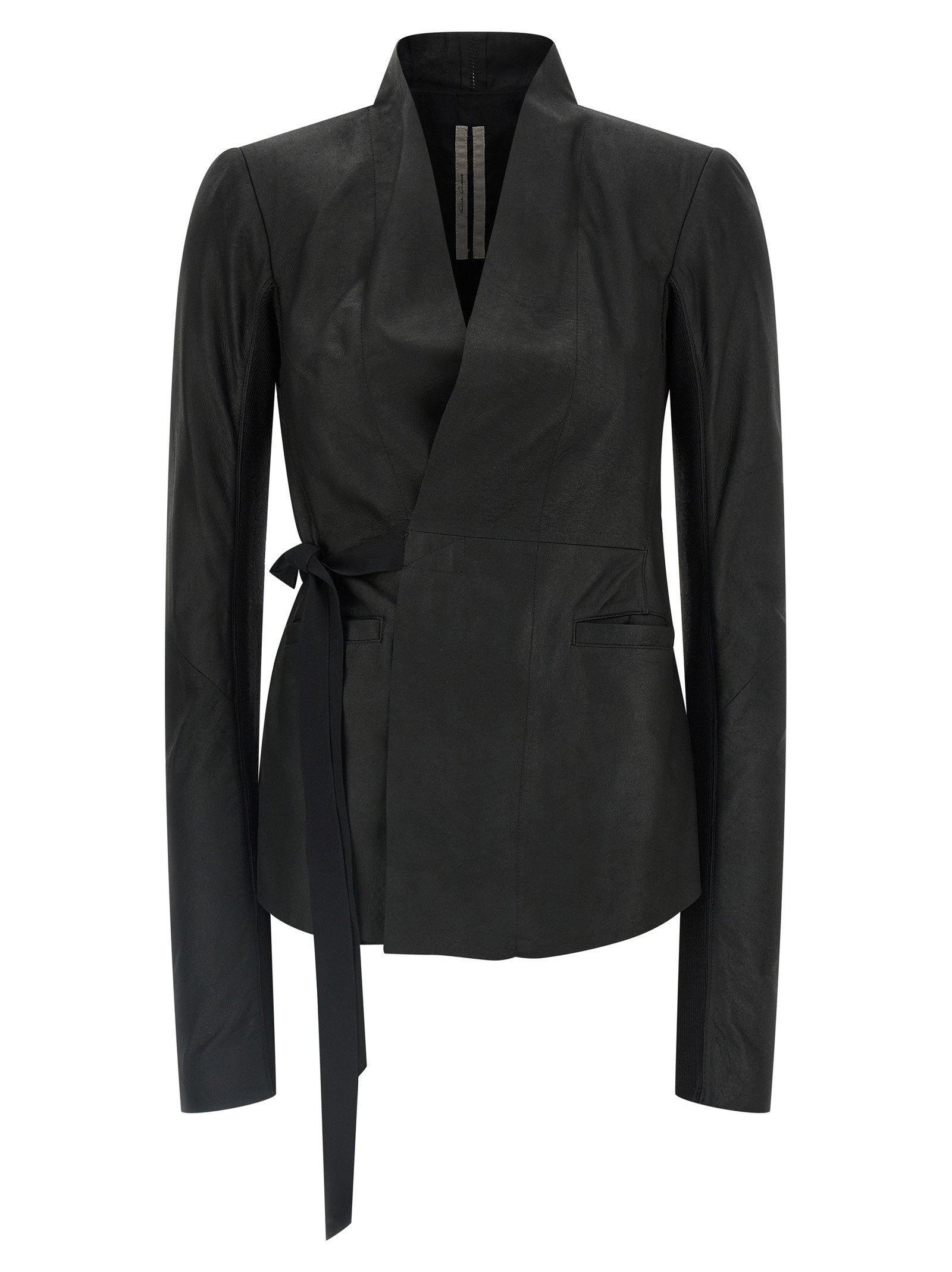 Rick Owens Hollywood Leather Jacket Black