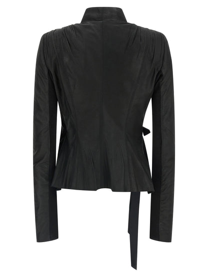 Rick Owens Hollywood Leather Jacket Black