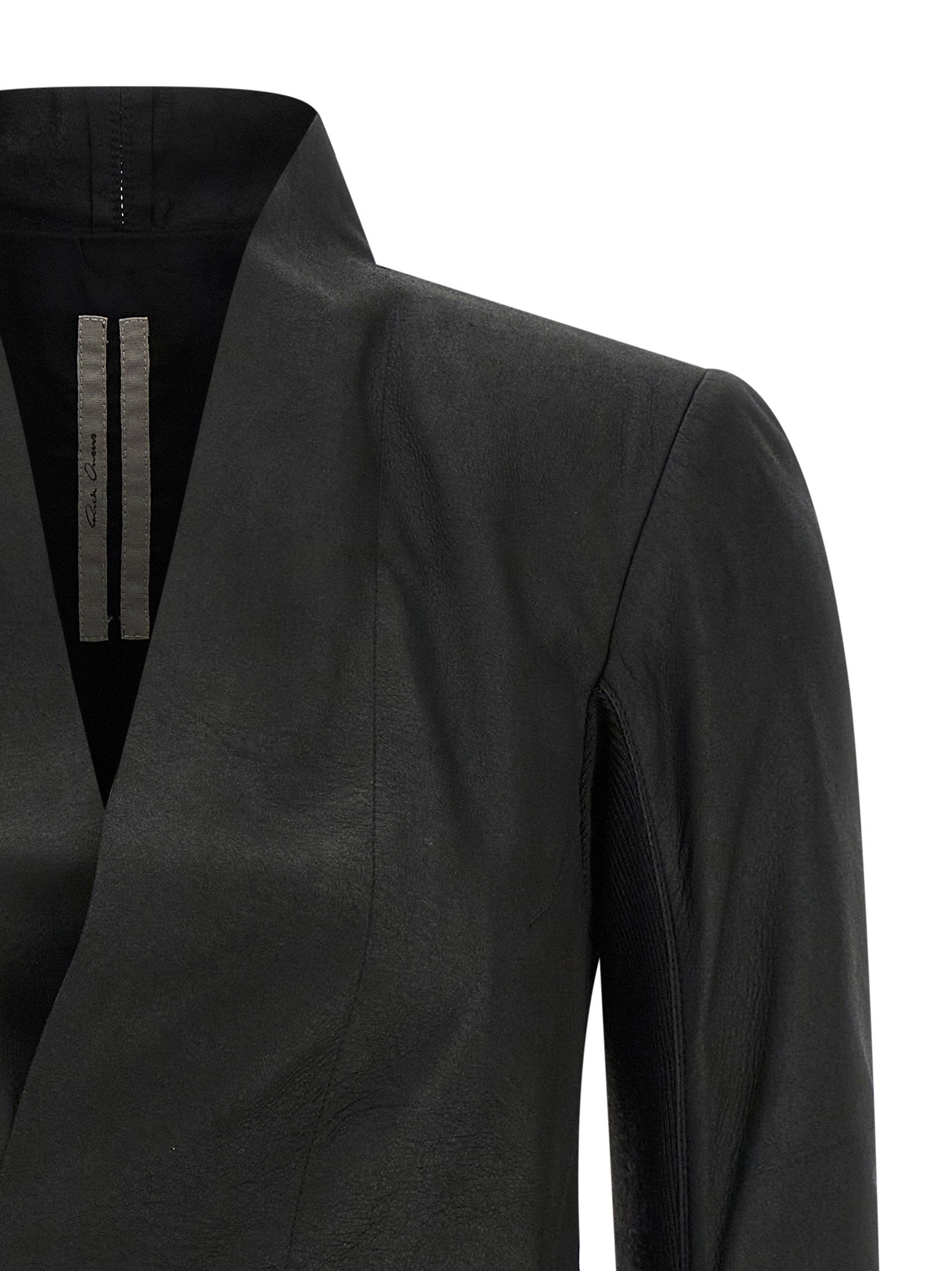 Rick Owens Hollywood Leather Jacket Black