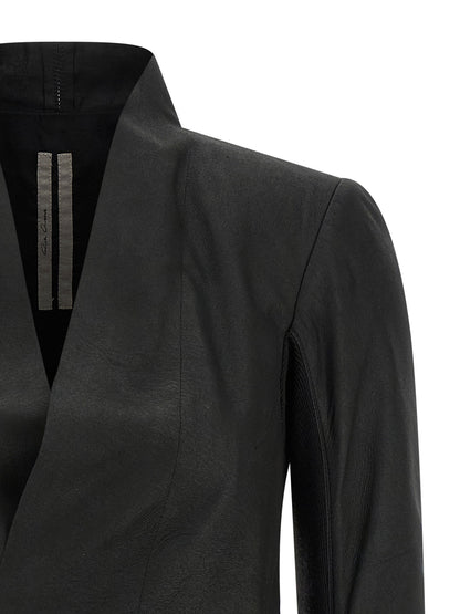 Rick Owens Hollywood Leather Jacket Black