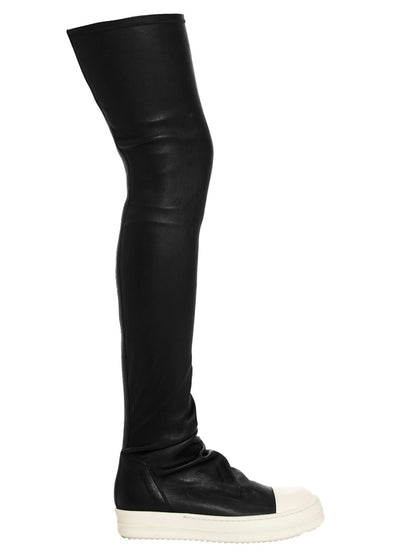 Rick Owens High Stocking Sneaks Boots White/black