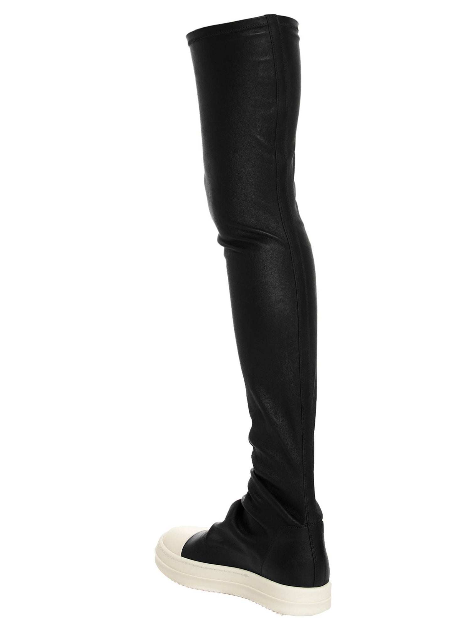 Rick Owens High Stocking Sneaks Boots White/black