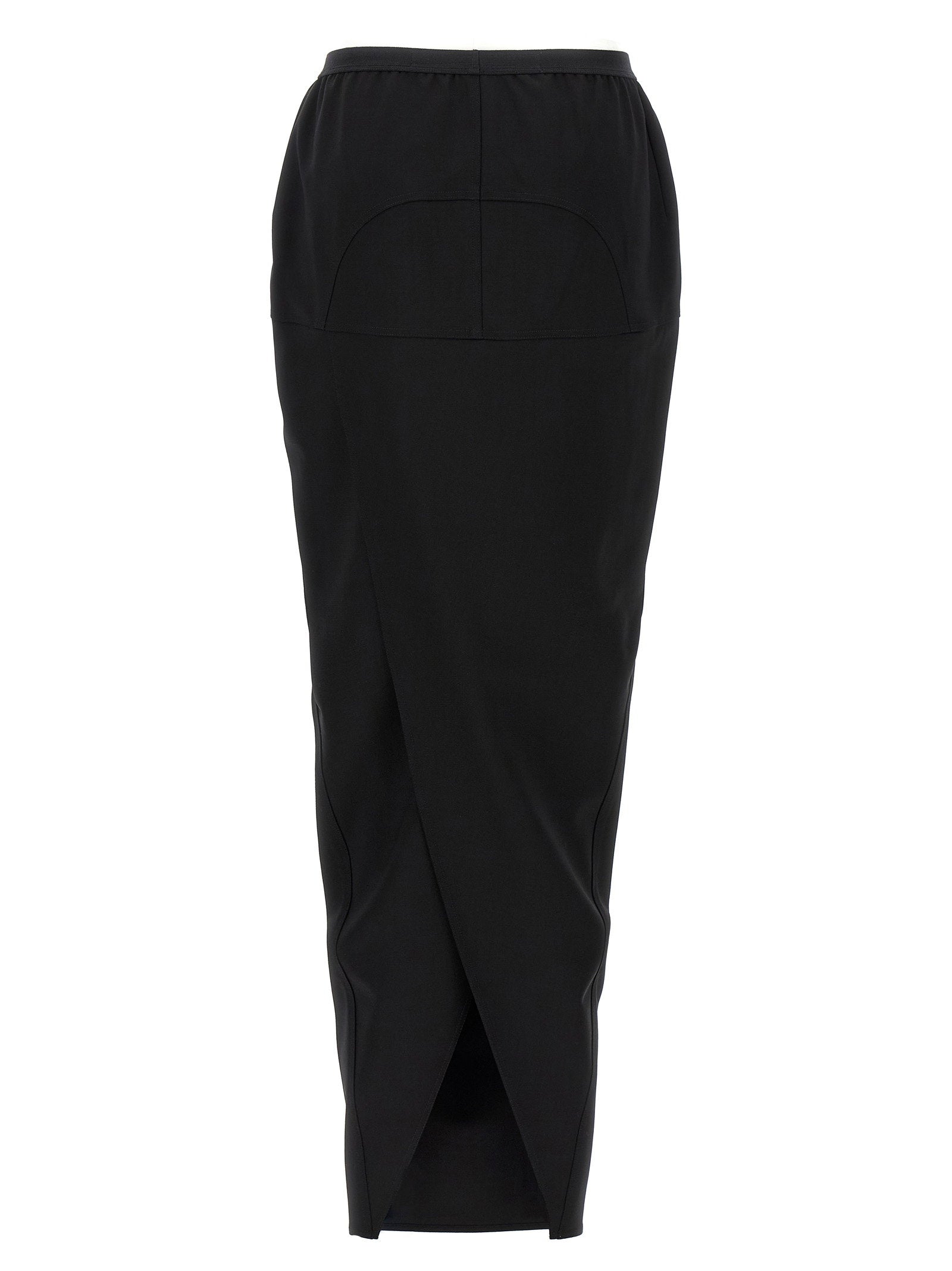 Rick Owens Soft Pillar Long Skirt Black