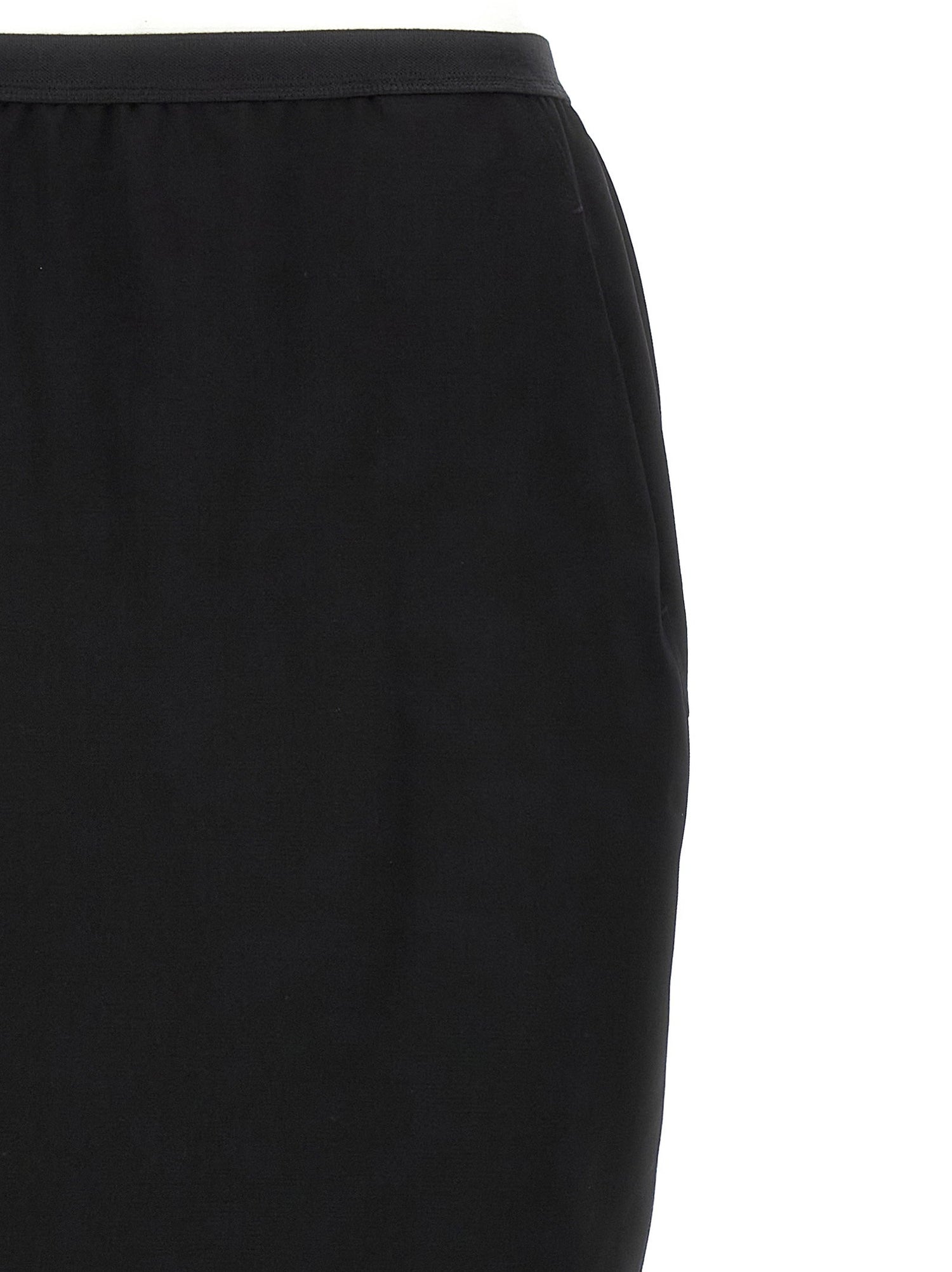 Rick Owens Soft Pillar Long Skirt Black