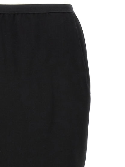 Rick Owens Soft Pillar Long Skirt Black