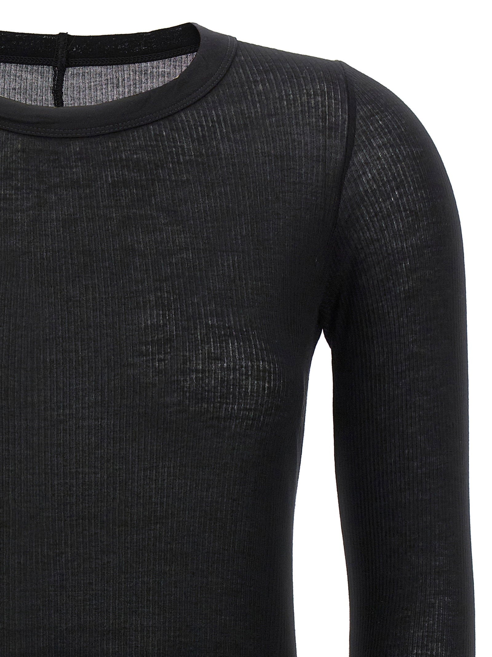 Rick Owens Rib Ls T T-shirt Black