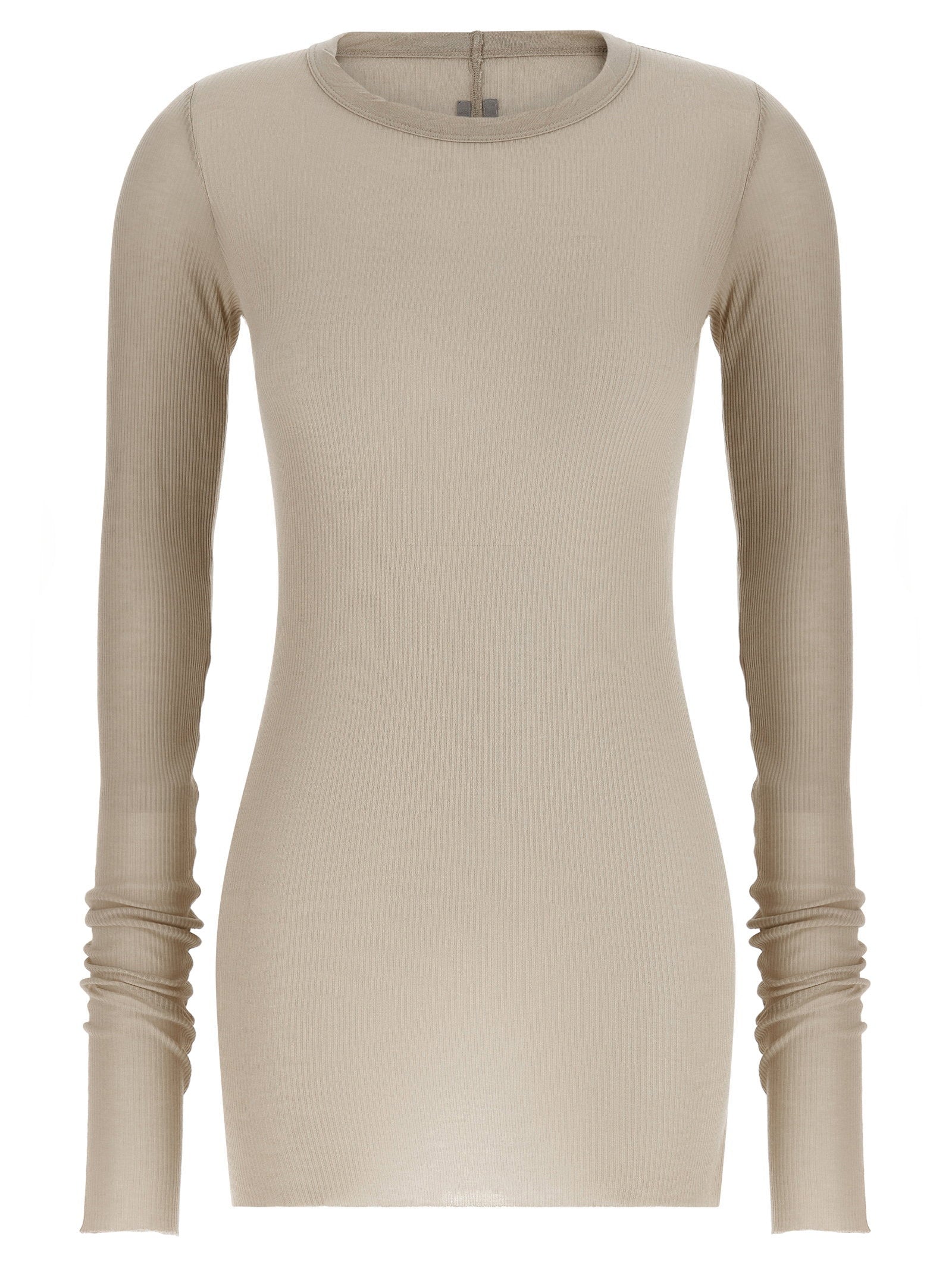 Rick Owens Rib Ls T T-shirt Beige
