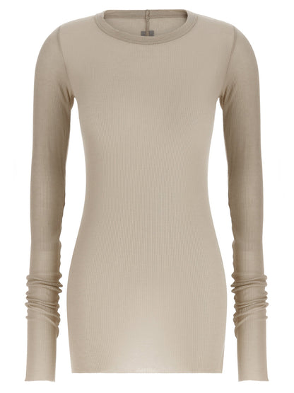 Rick Owens Rib Ls T T-shirt Beige