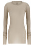 Rick Owens Rib Ls T T-shirt Beige