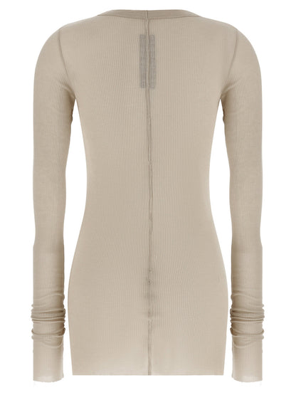 Rick Owens Rib Ls T T-shirt Beige