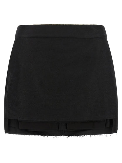 Rick Owens Fog Cutoff Skirt Black