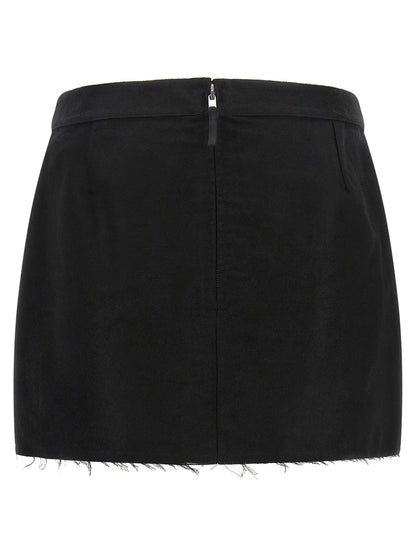 Rick Owens Fog Cutoff Skirt Black