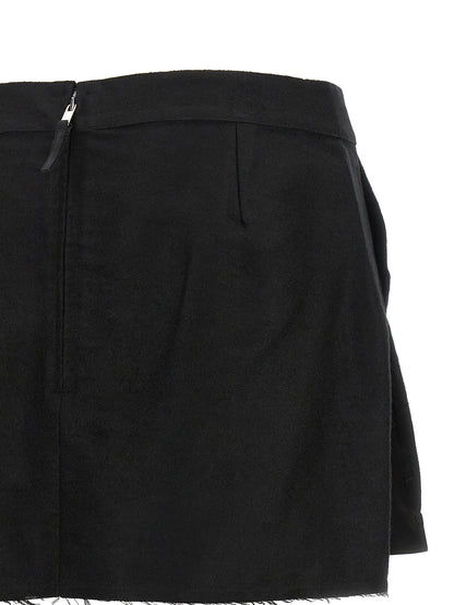 Rick Owens Fog Cutoff Skirt Black