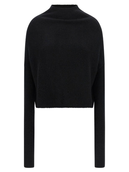 Rick Owens Ls Crater Sweater Black