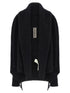 Rick Owens Hooded Medium Wrap Cardigan Black