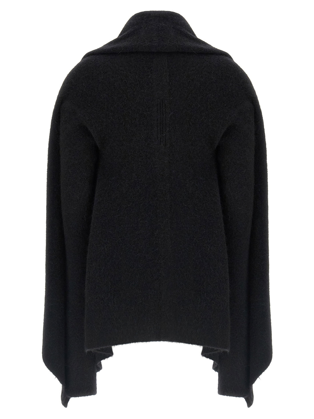 Rick Owens Hooded Medium Wrap Cardigan Black