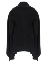 Rick Owens Hooded Medium Wrap Cardigan Black