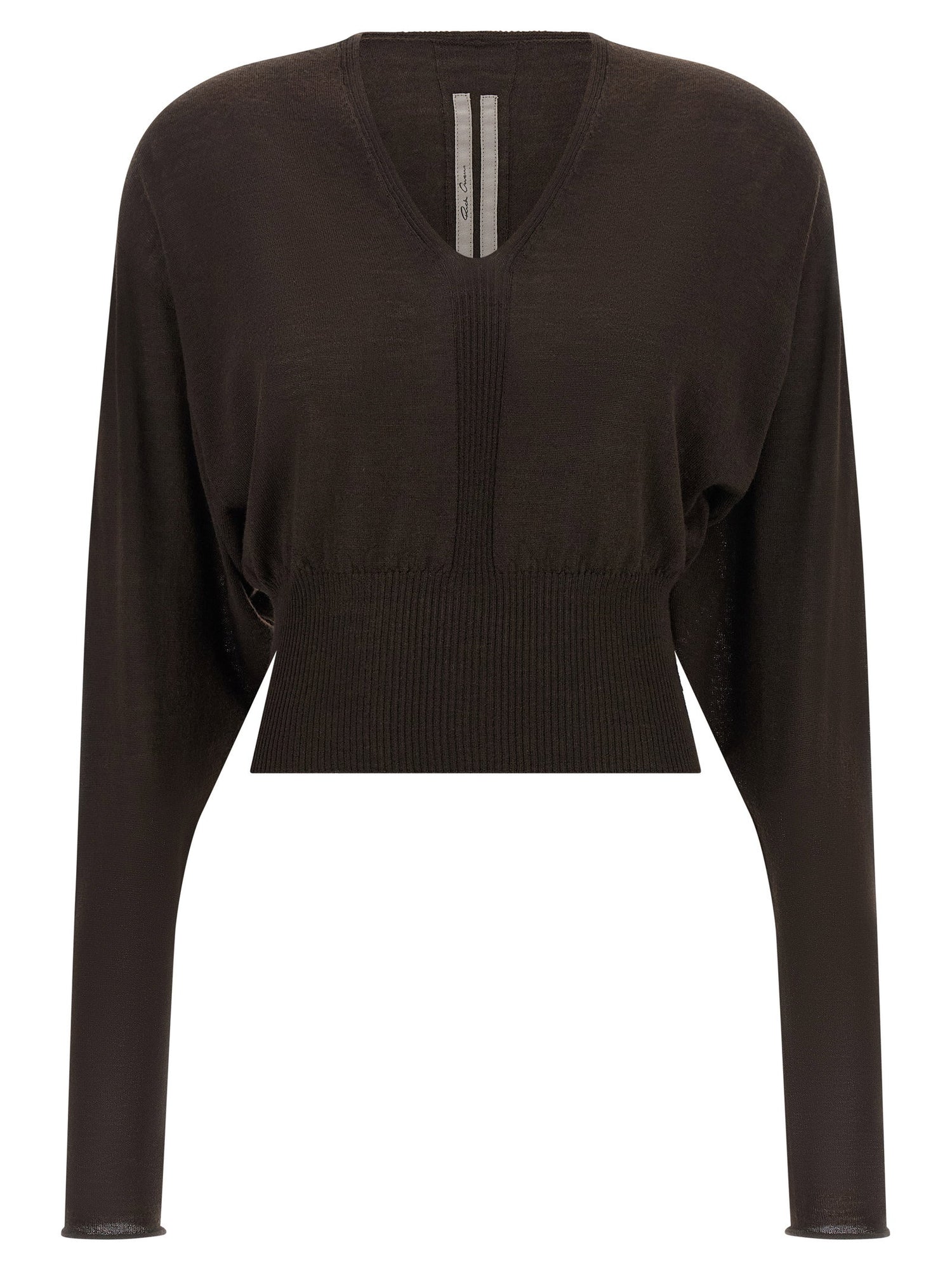 Rick Owens V Cropped Top Brown