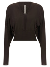 Rick Owens V Cropped Top Brown