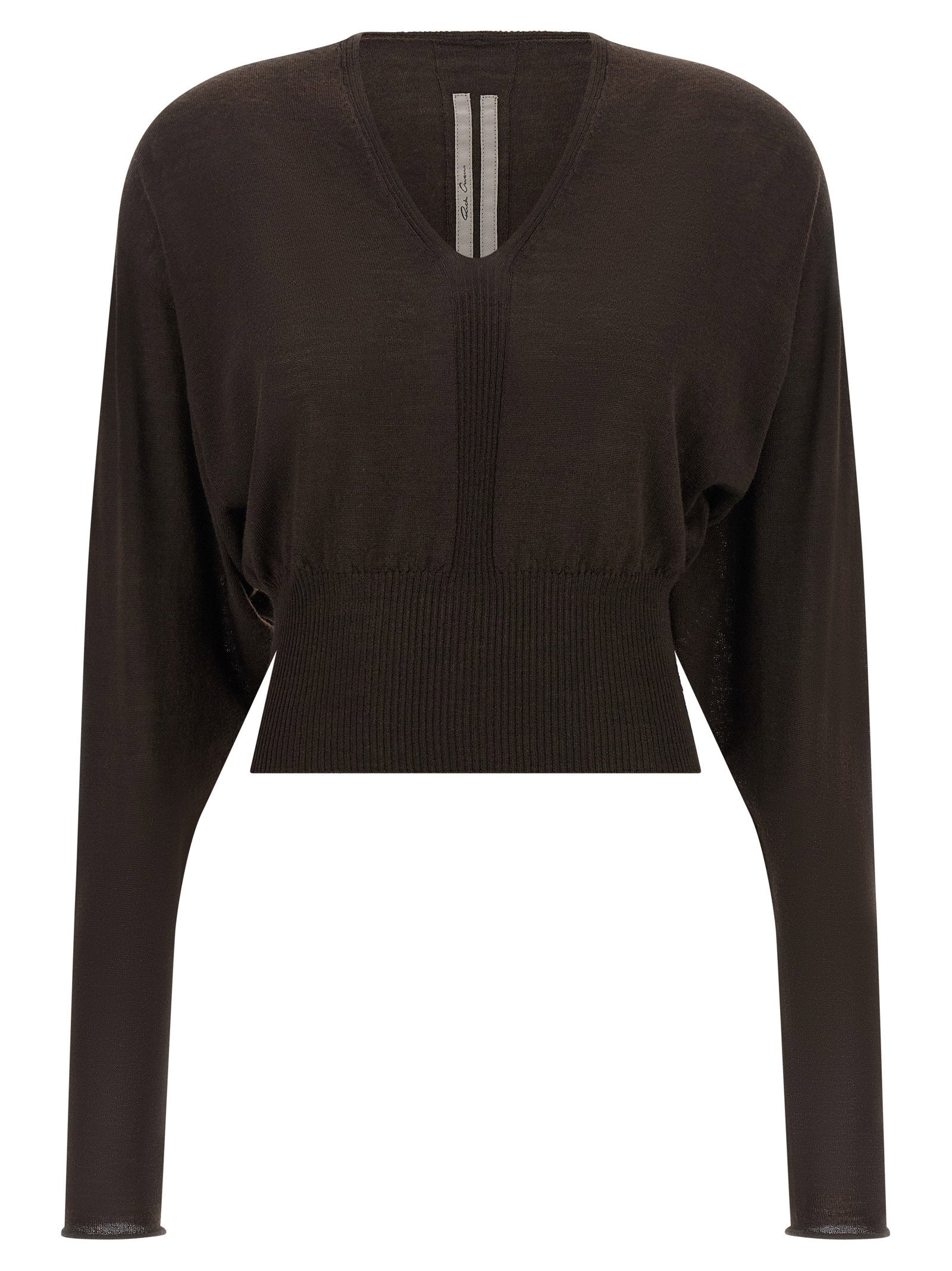 Rick Owens V Cropped Top Brown