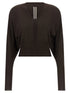 Rick Owens V Cropped Top Brown