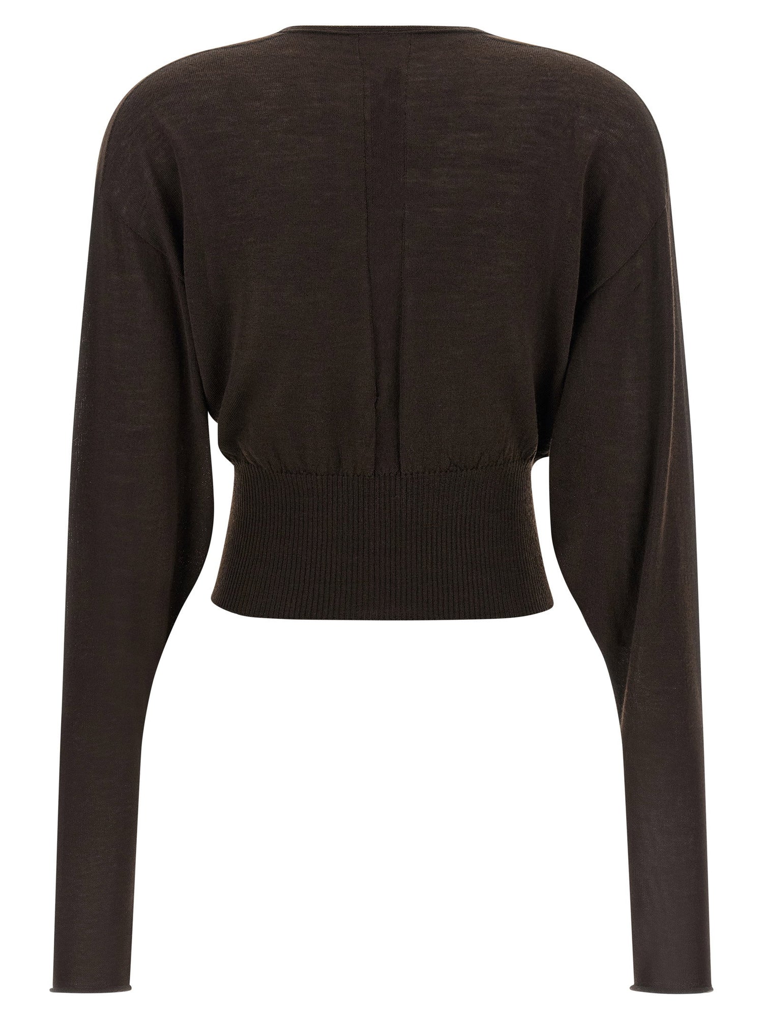 Rick Owens V Cropped Top Brown