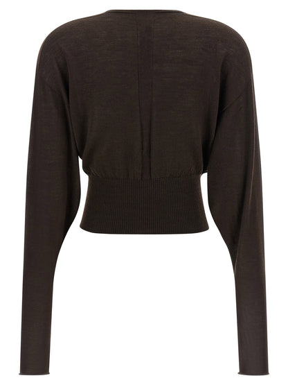 Rick Owens V Cropped Top Brown