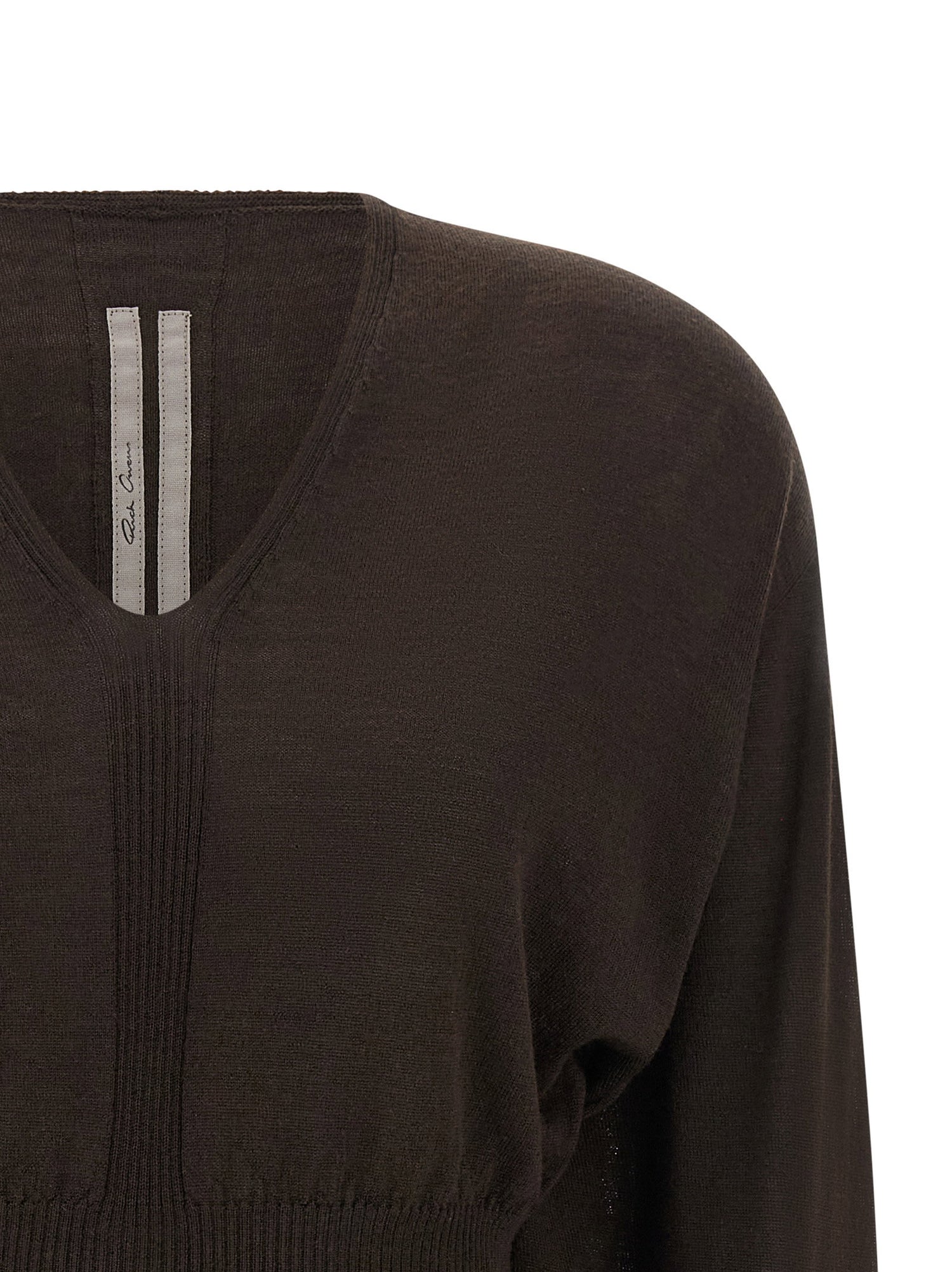 Rick Owens V Cropped Top Brown