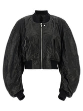 Rick Owens Secchia Cropped Flight Bomber Jacket Black