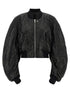 Rick Owens Secchia Cropped Flight Bomber Jacket Black