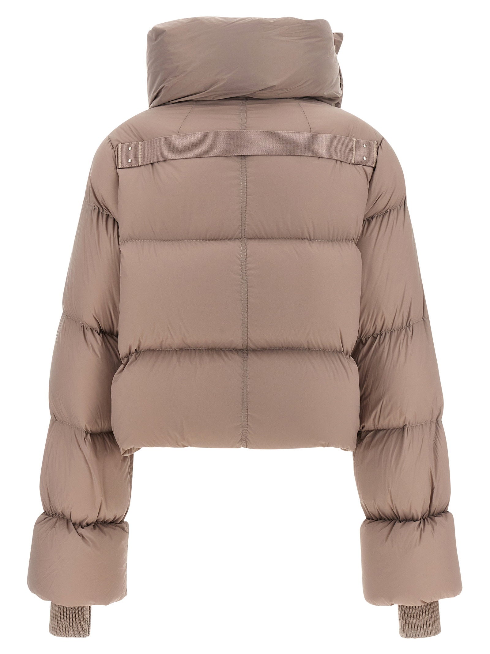 Rick Owens Funnel Neck Down Jacket Pink
