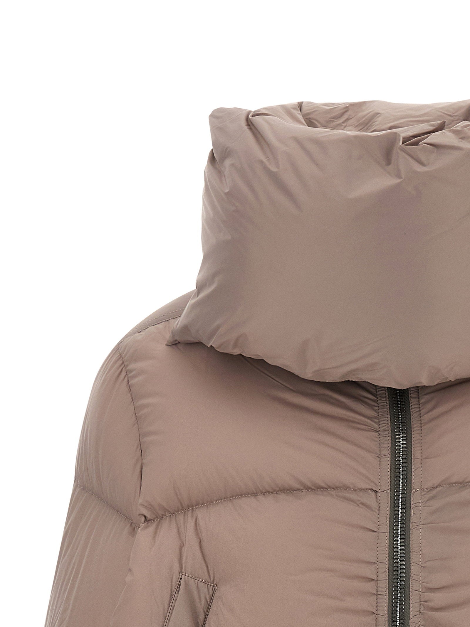 Rick Owens Funnel Neck Down Jacket Pink