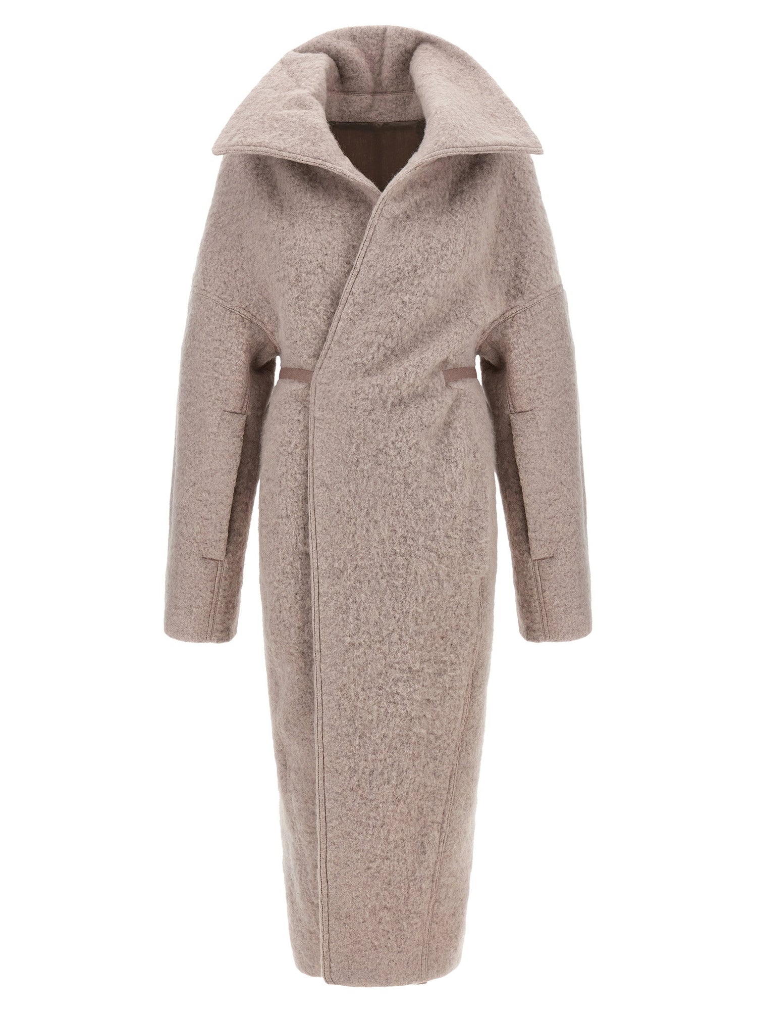 Rick Owens Dracucollar Belted Coat Pink