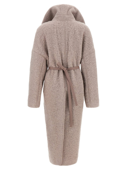 Rick Owens Dracucollar Belted Coat Pink