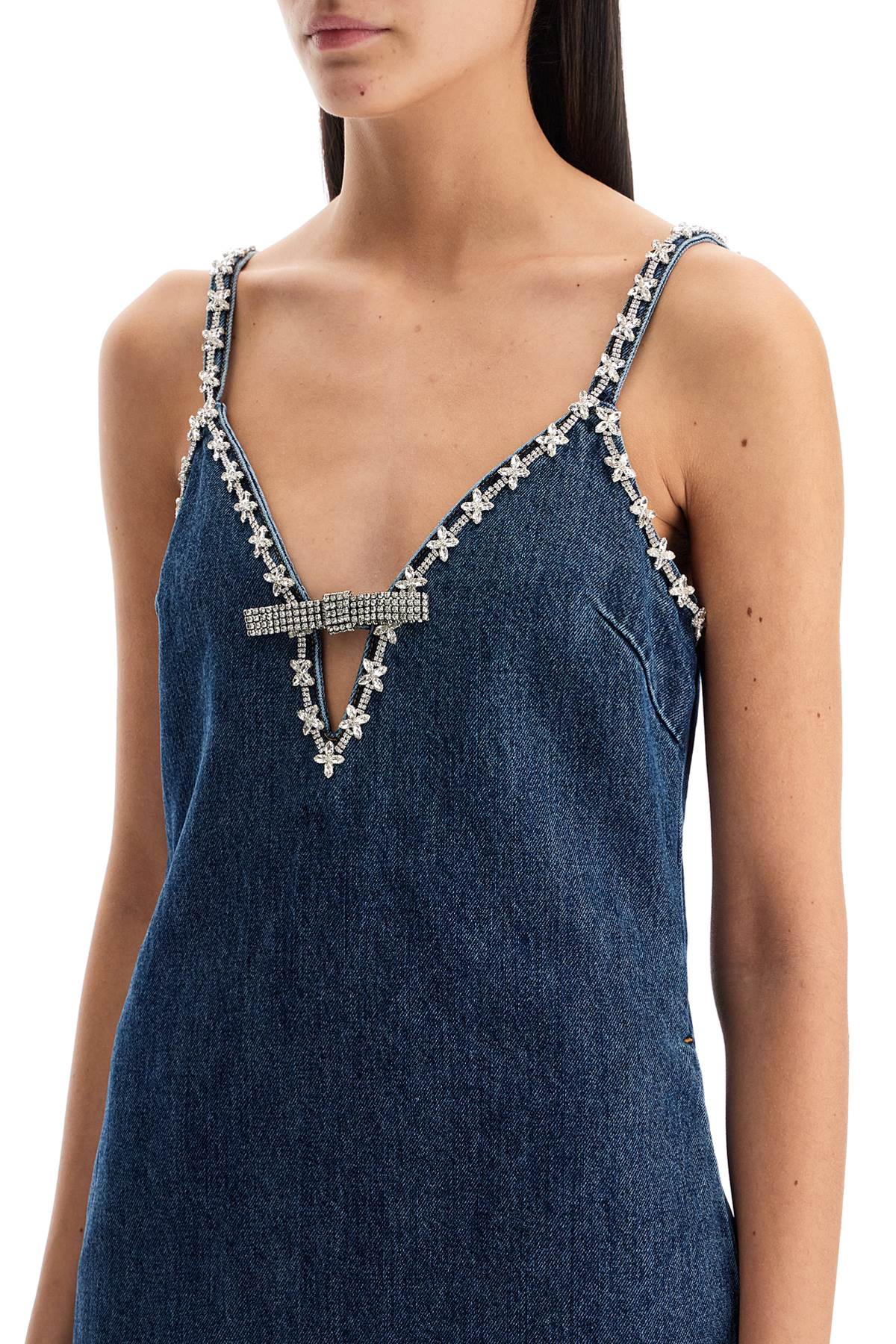 Diamond mini denim dress