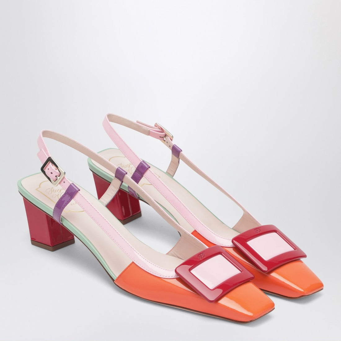 Roger Vivier Belle Vivier Patent Slingback Multicolor