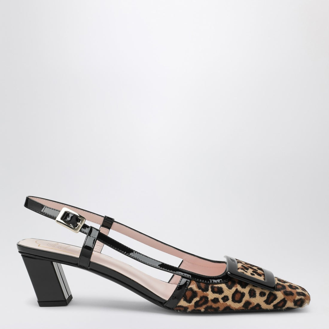 Roger Vivier Belle Vivier Leopard-Print Pony Skin Slingback Pumps Beige