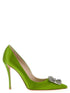 Roger Vivier Flower Strass Pumps Green
