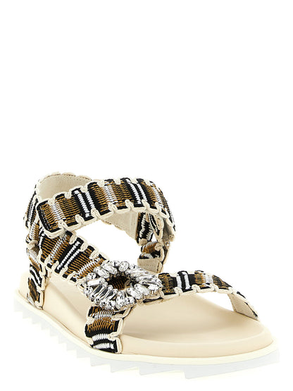 Roger Vivier Slidy Viv Trek Sandals Multicolor