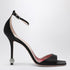 Roger Vivier Black Satin Sandals with Crystal Ball Heel Black