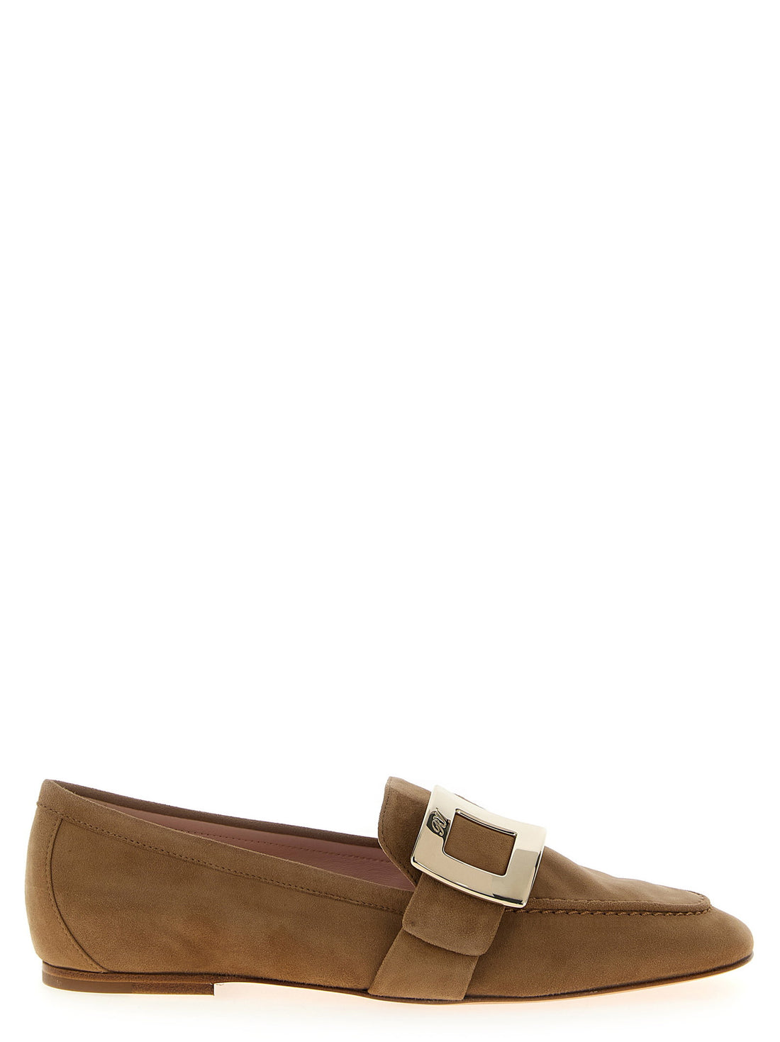 Roger Vivier Suede Loafers Beige