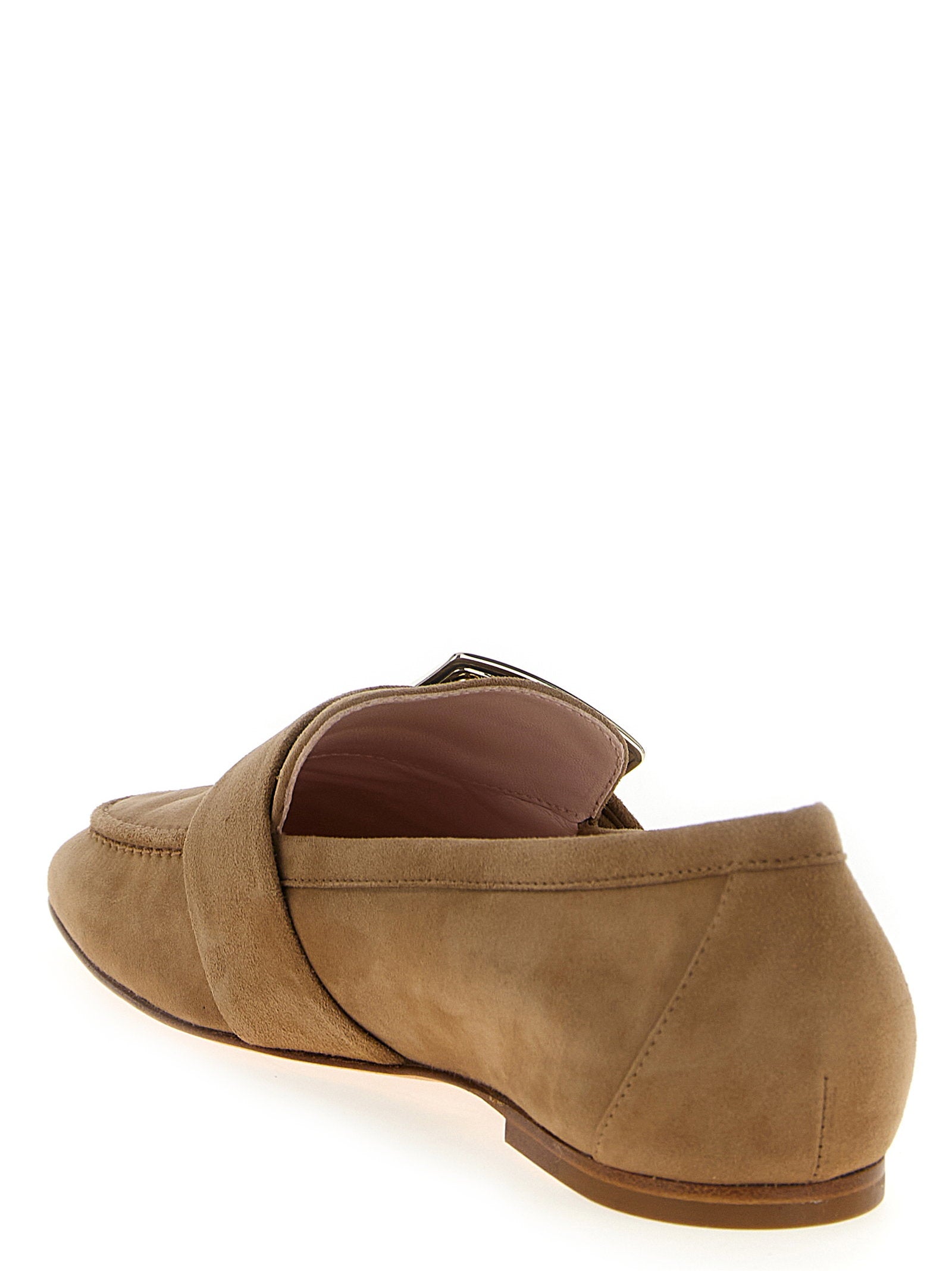 Roger Vivier Suede Loafers Beige