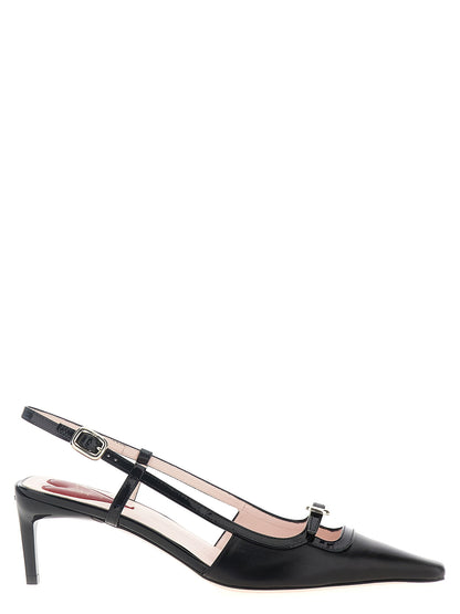 Roger Vivier Viv Canard Slingbacks Black